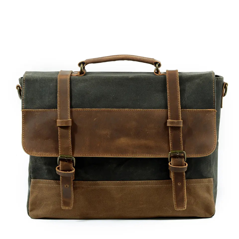 Gewaxed canvas schoudertas | MOKALO