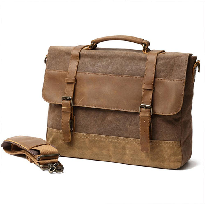 Gewaxed canvas schoudertas | MOKALO