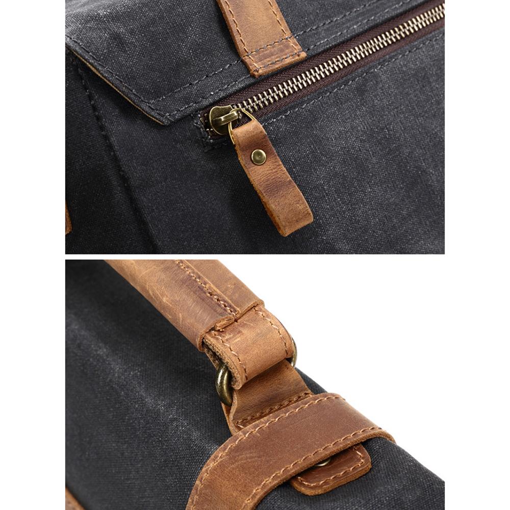 Gewaxed canvas schoudertas | MOKALO