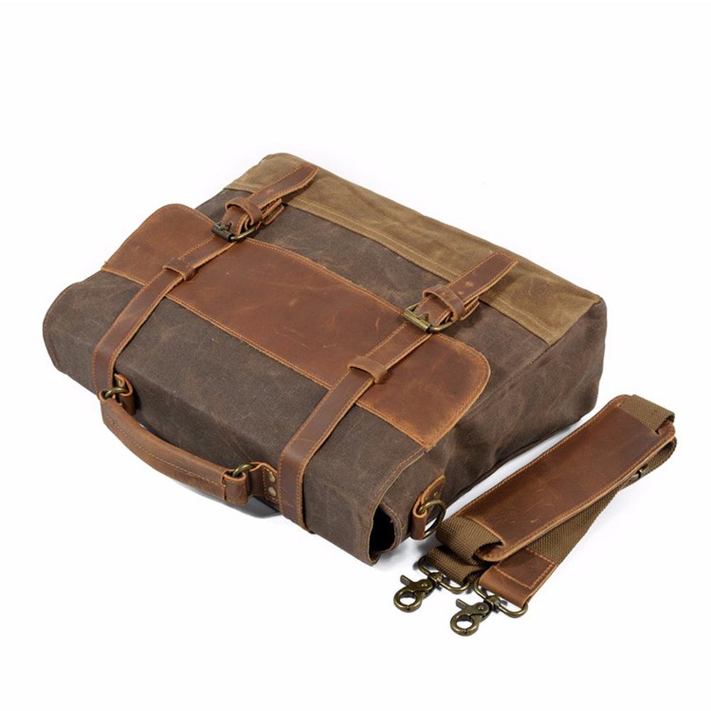 Gewaxed canvas schoudertas | MOKALO