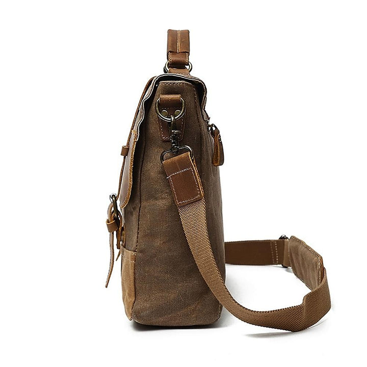 Gewaxed canvas schoudertas | MOKALO