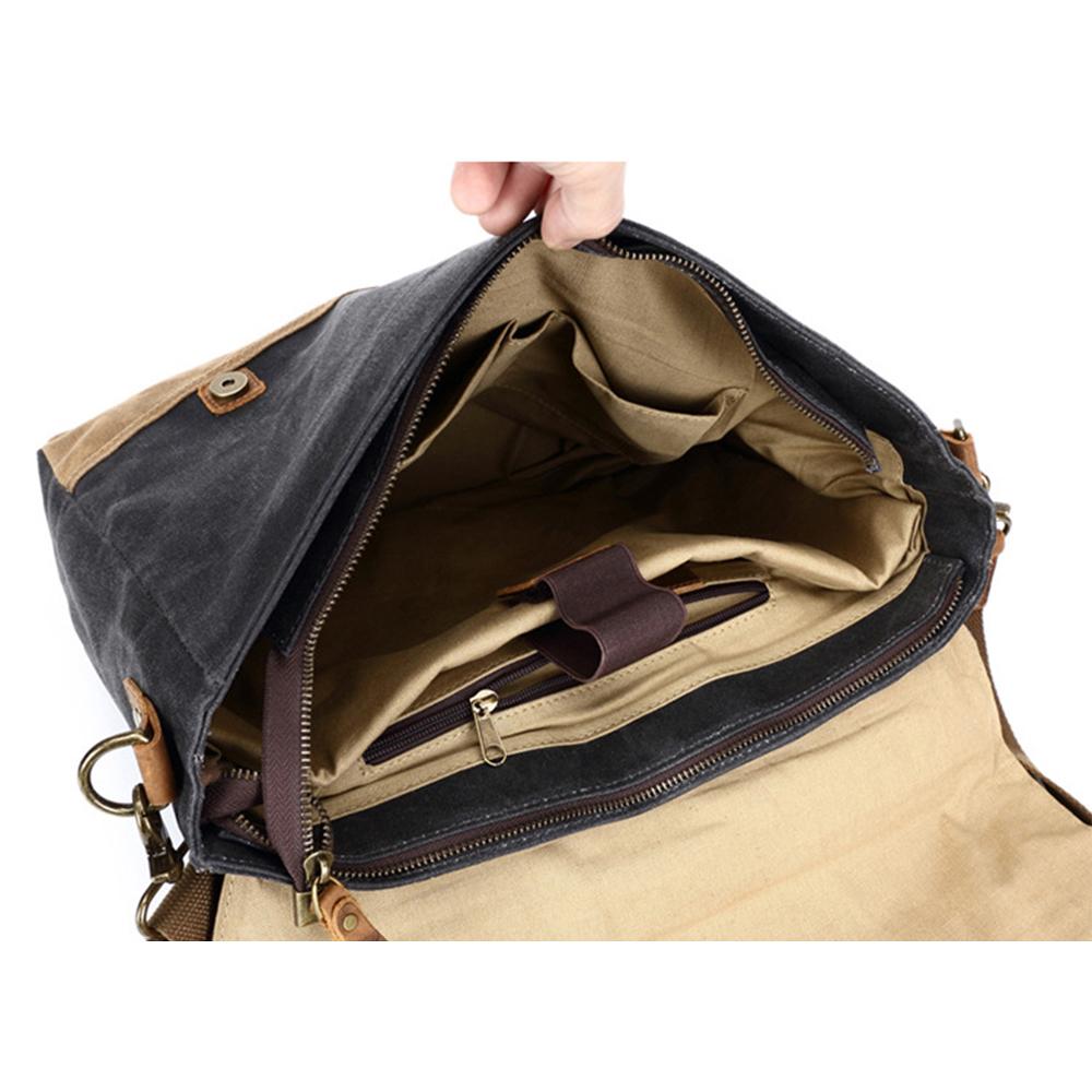 Gewaxed canvas schoudertas | MOKALO