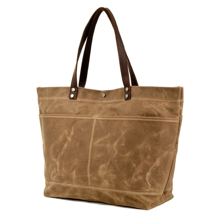 Geverfd Leren Tote Bag | BOVEC