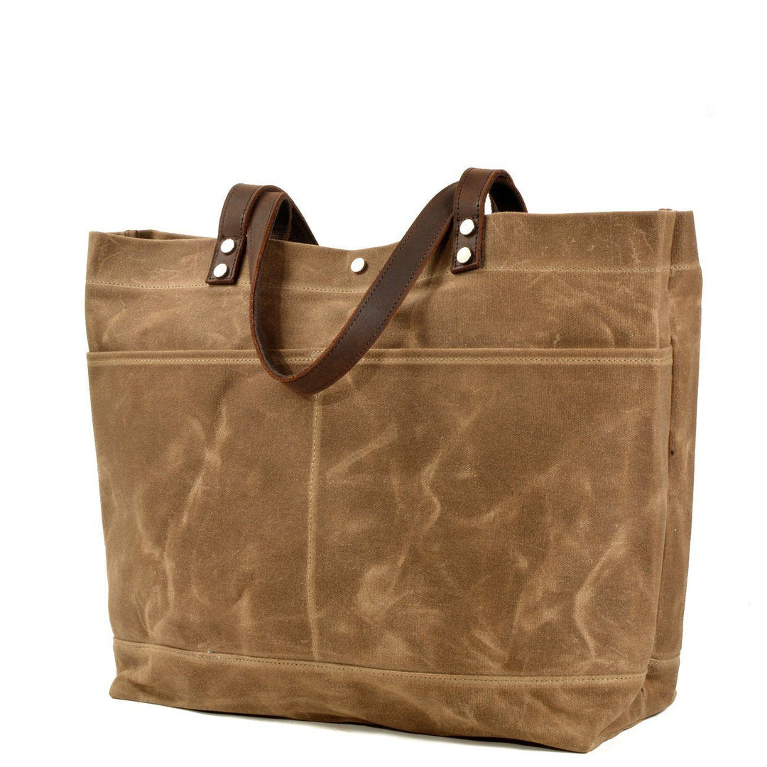 Geverfd Leren Tote Bag | BOVEC