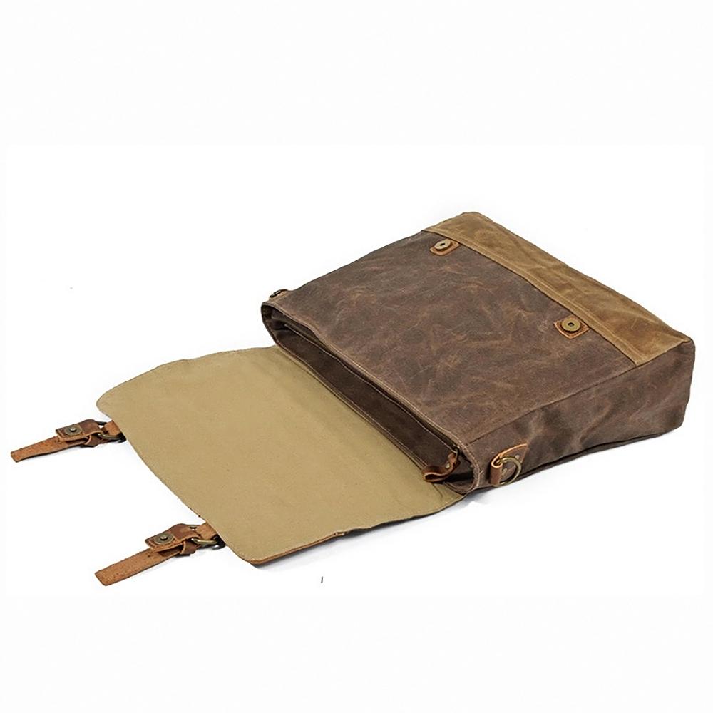 Gewaxed canvas schoudertas | MOKALO