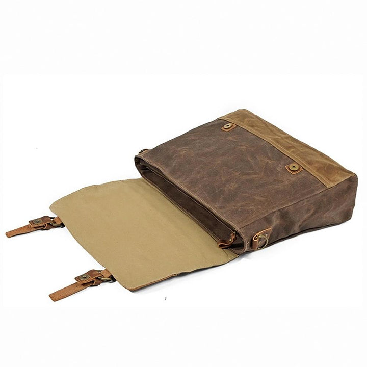 Gewaxed canvas schoudertas | MOKALO