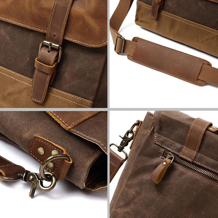 Gewaxed canvas schoudertas | MOKALO