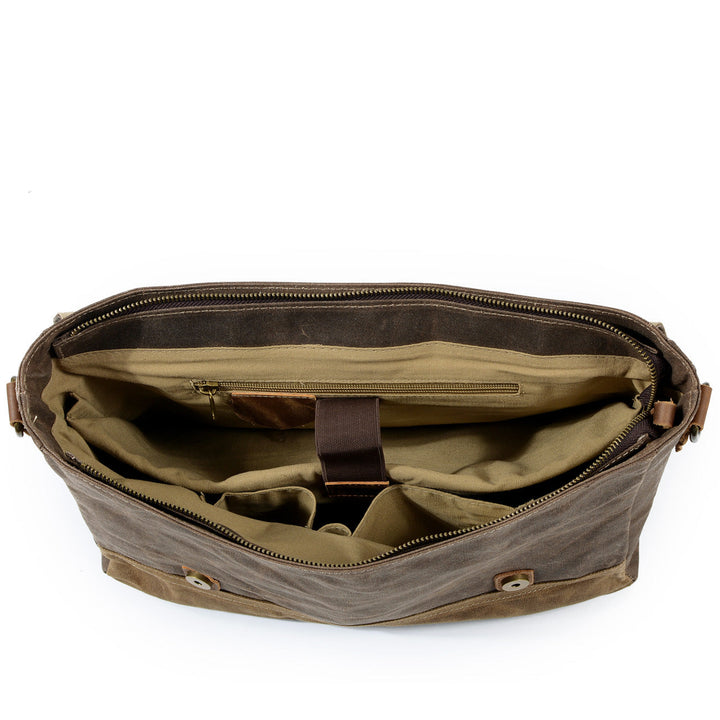 Gewaxed canvas schoudertas | MOKALO