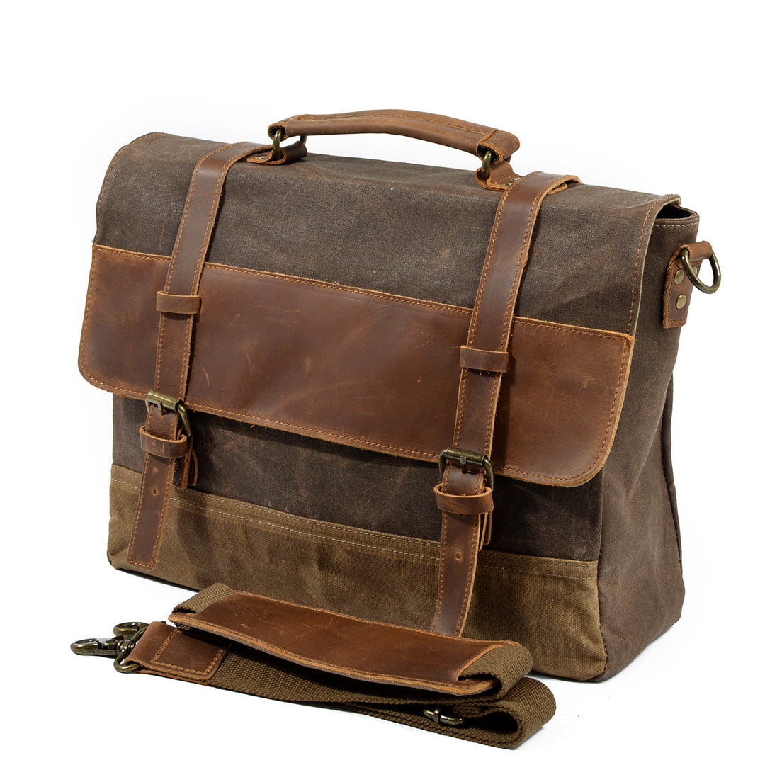 Gewaxed canvas schoudertas | MOKALO