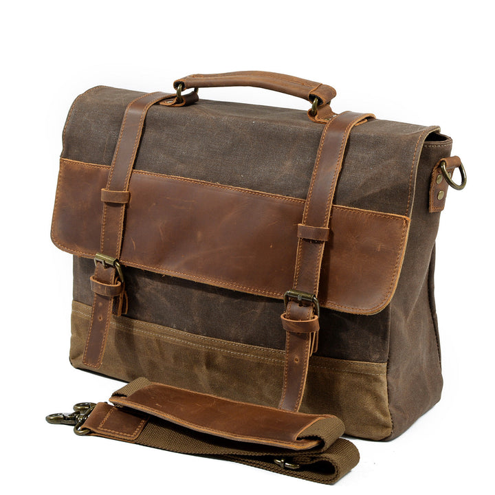 Gewaxed canvas schoudertas | MOKALO