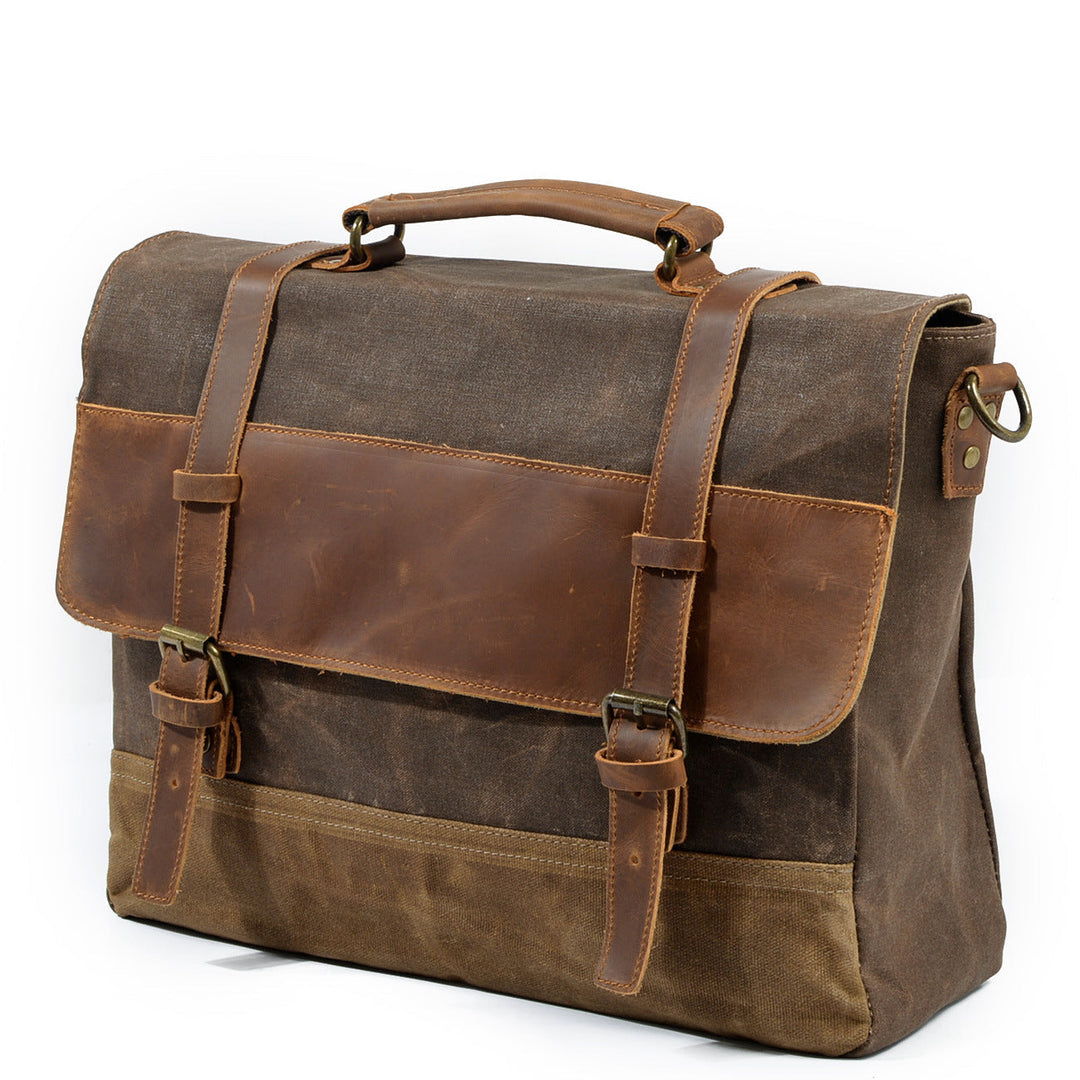 Gewaxed canvas schoudertas | MOKALO