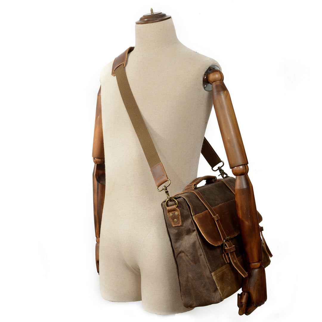 Gewaxed canvas schoudertas | MOKALO