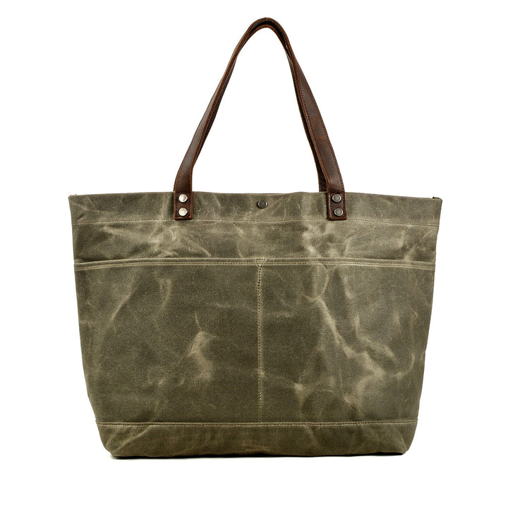 Geverfd Leren Tote Bag | BOVEC