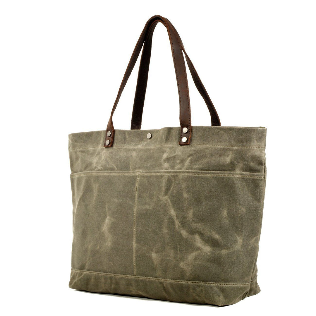 Geverfd Leren Tote Bag | BOVEC